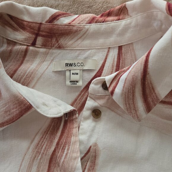 RW&Co Sleeveless Linen‑Blend Shirt Dress - Size M - Picture 6 of 8